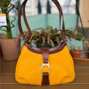 Dooney & Bourke Yellow and Brown Shoulder Bag
